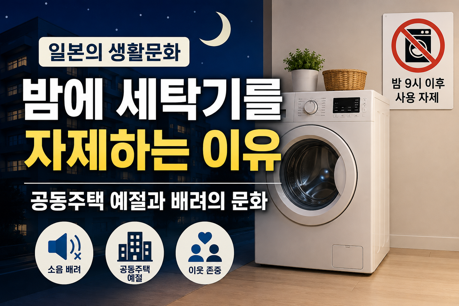 밤 세탁기를 자제하는 이유